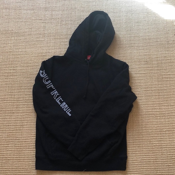 embroidered supreme hoodie